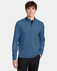 Custom recycled nylon 1/4-zip pullover UPF 50+ - Deep Lake