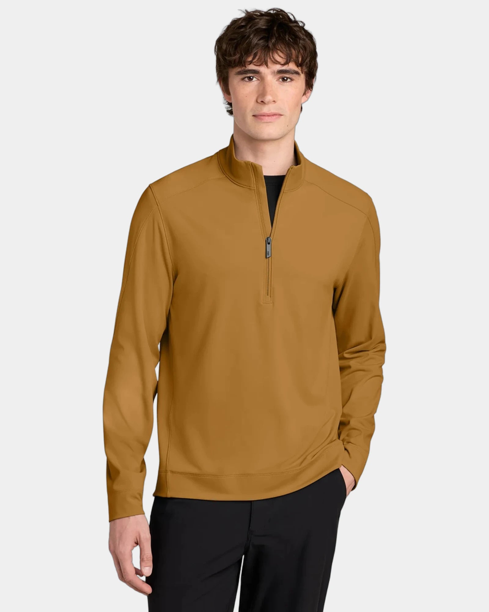 Custom recycled nylon 1/4-zip pullover UPF 50+ - Amber Haze