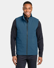 Custom recycled stretch puffy vest with DWR finish - Deep Lake