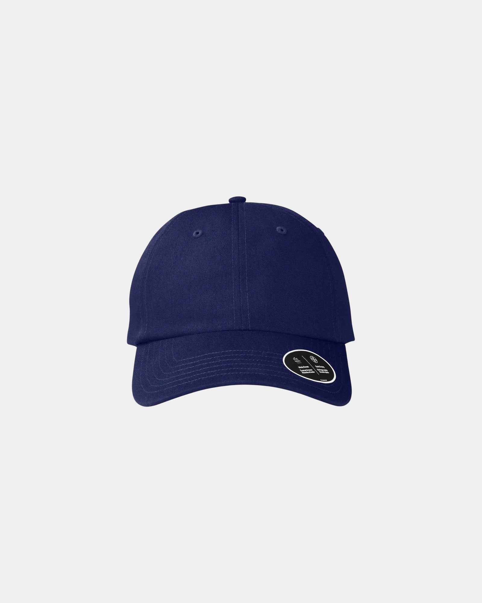 Custom woven chino six-panel baseball cap - Midnight Navy