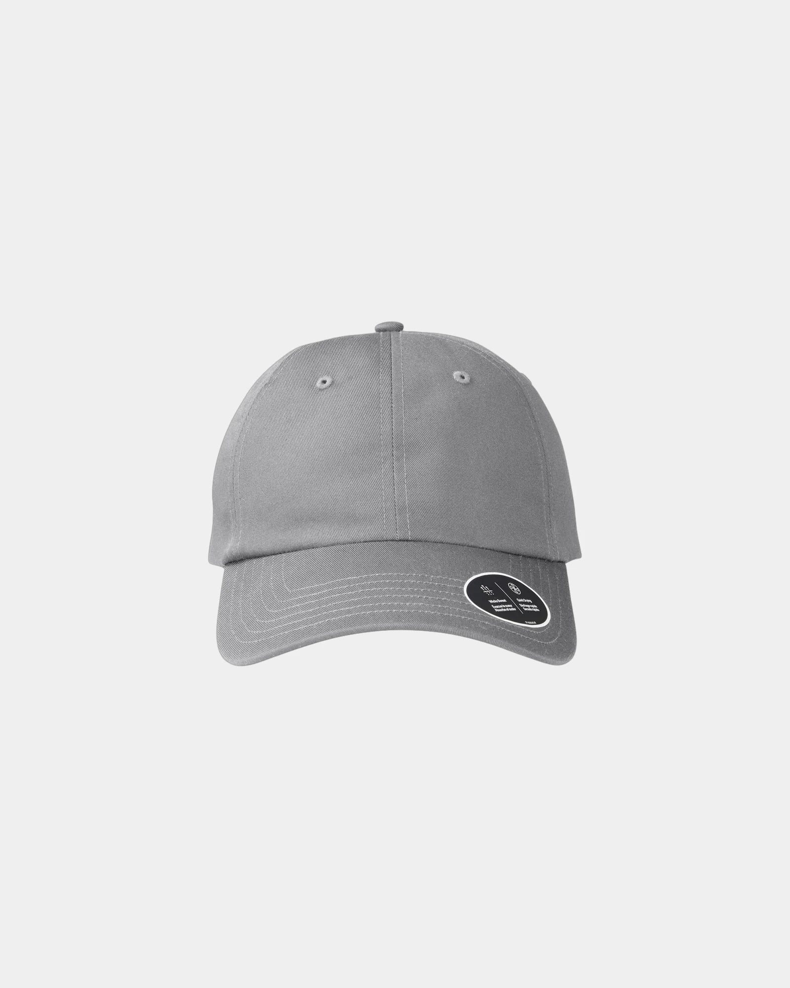 Custom woven chino six-panel baseball cap - Gray
