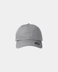 Custom woven chino six-panel baseball cap - Gray