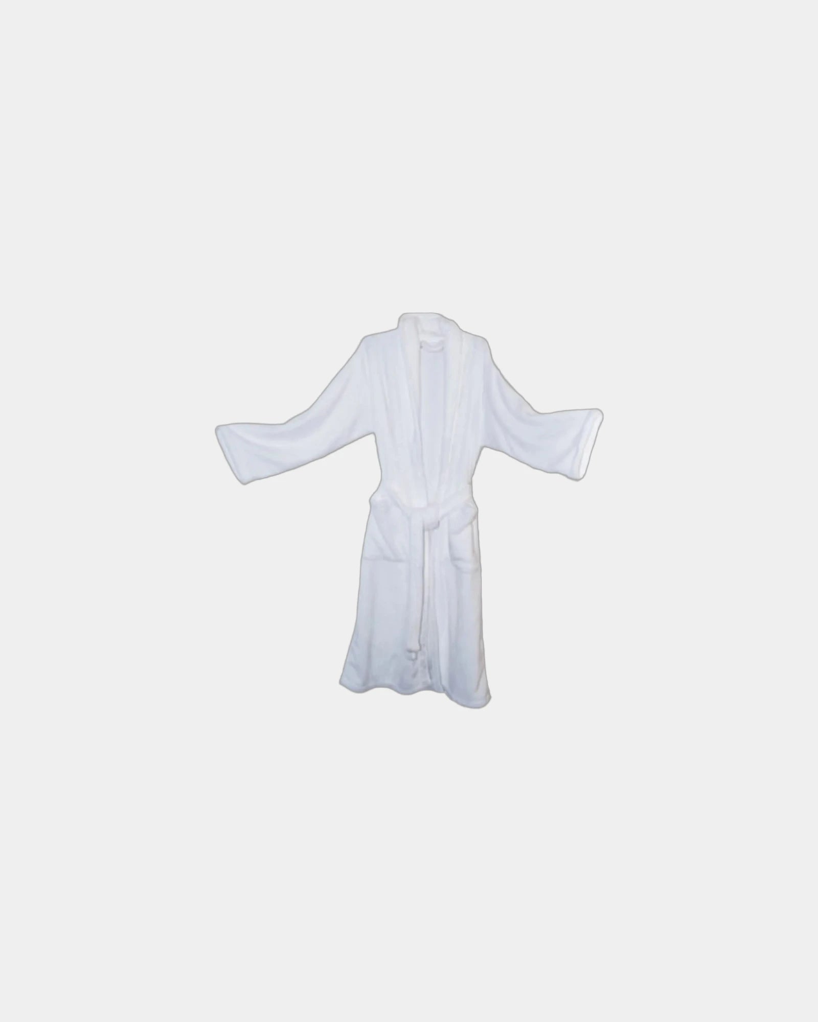 Custom polyester faux mink luxury robe 260 GSM - White