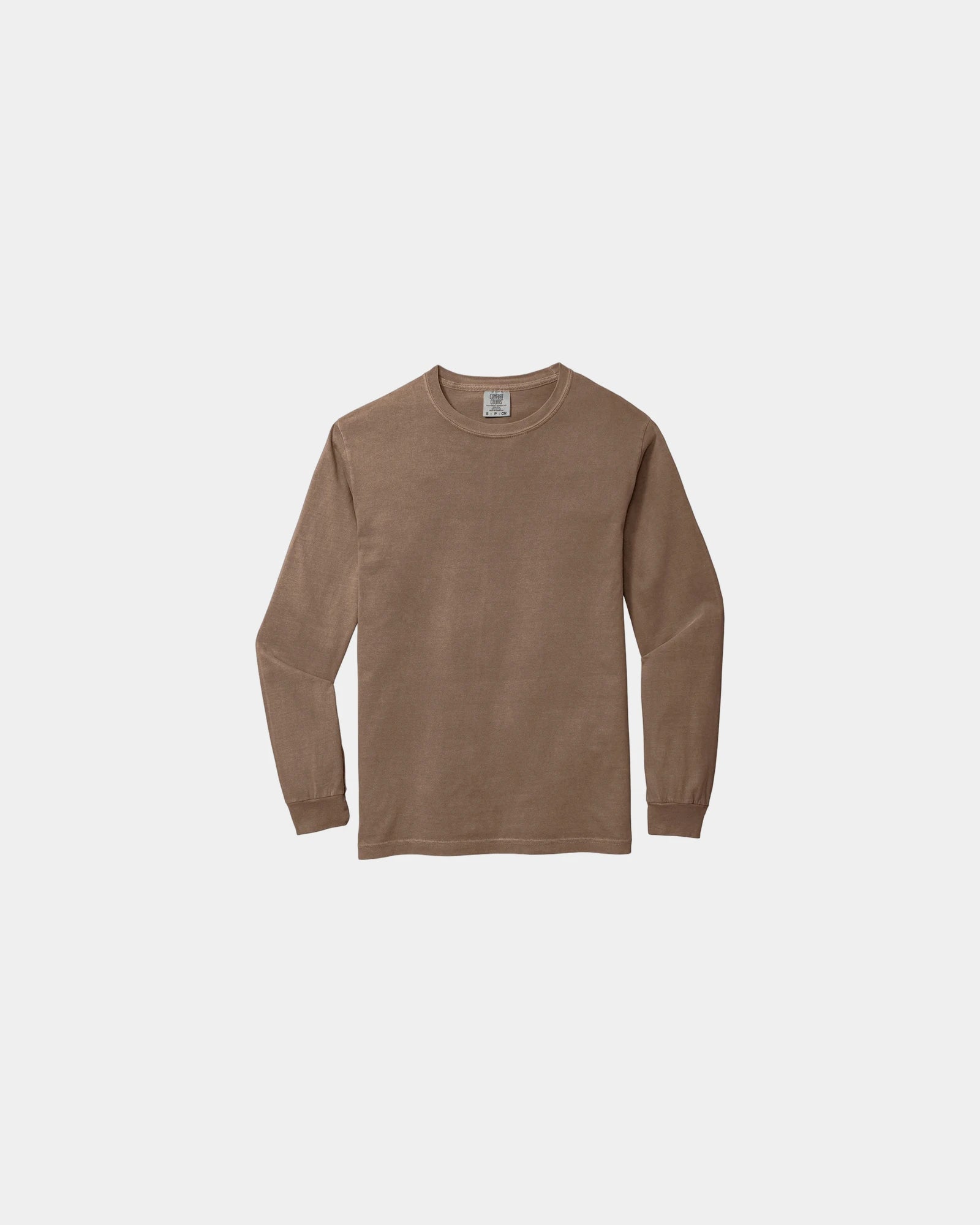 Custom heavyweight ring spun long sleeve tee - Espresso