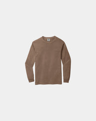 Custom heavyweight ring spun long sleeve tee - Espresso