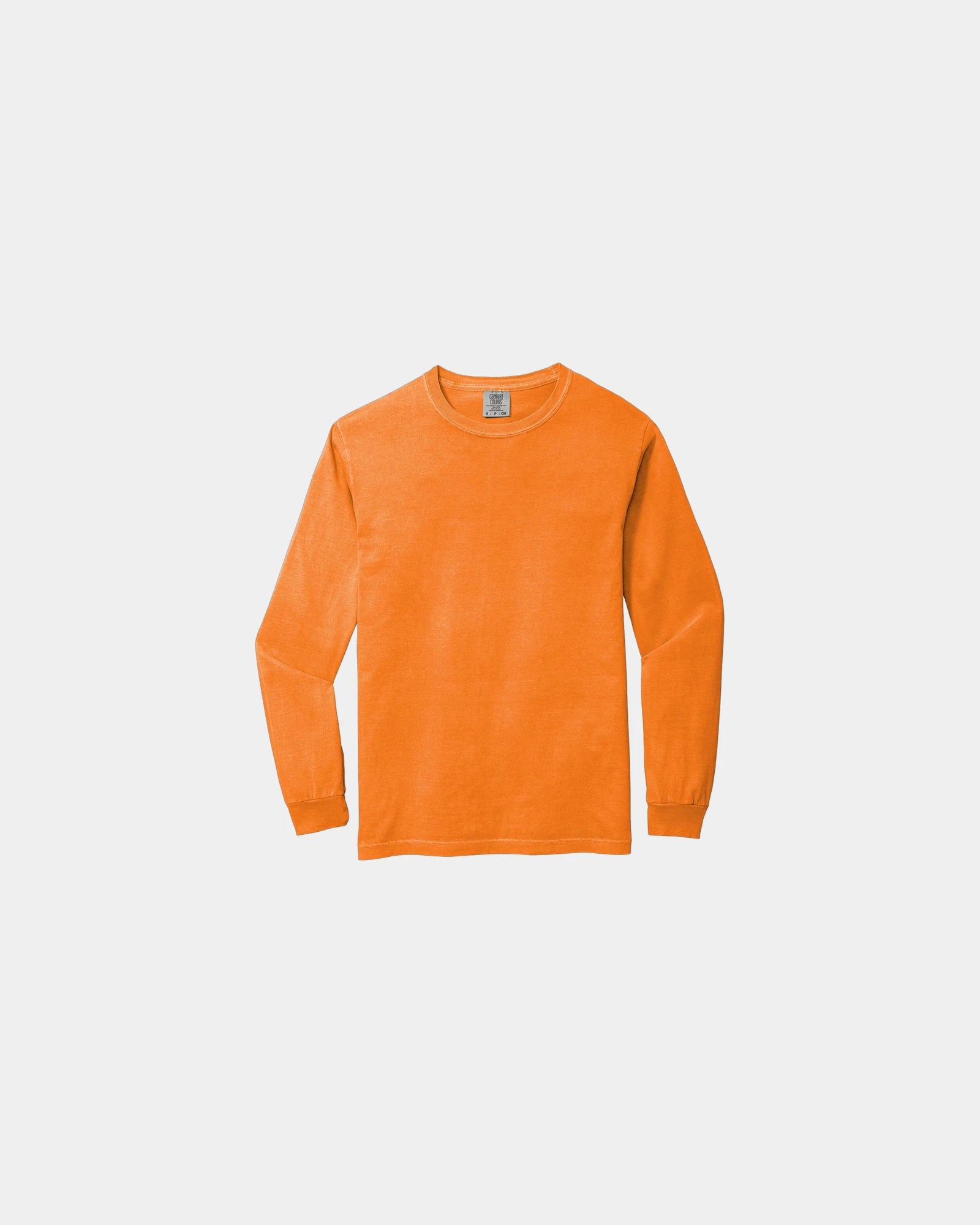 Custom heavyweight ring spun long sleeve tee - Burnt Orange
