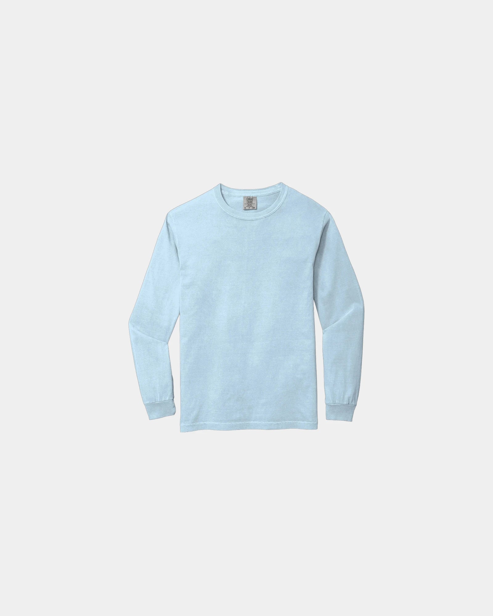 Custom heavyweight ring spun long sleeve tee - Chambray
