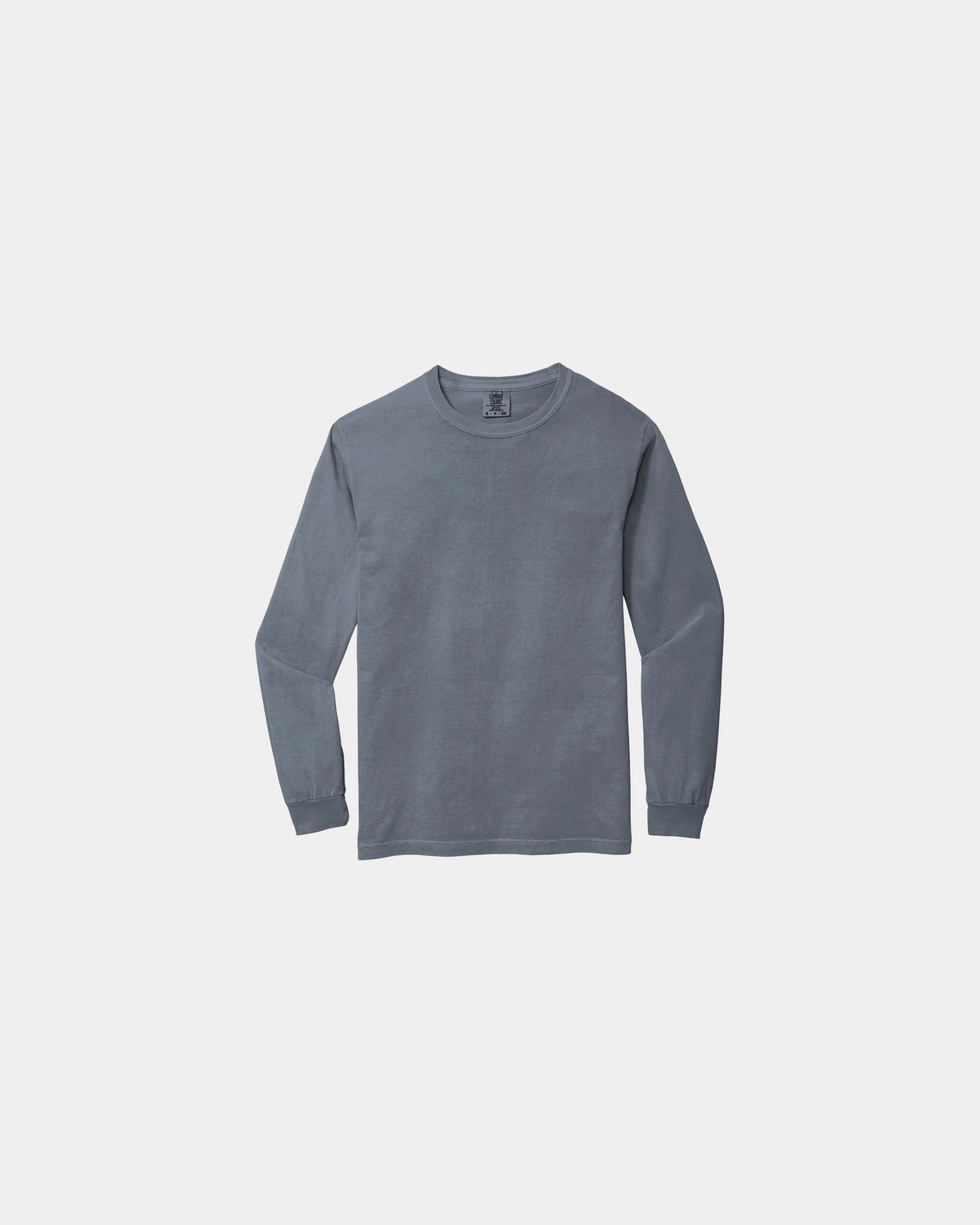 Custom heavyweight ring spun long sleeve tee - Blue