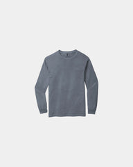 Custom heavyweight ring spun long sleeve tee - Blue