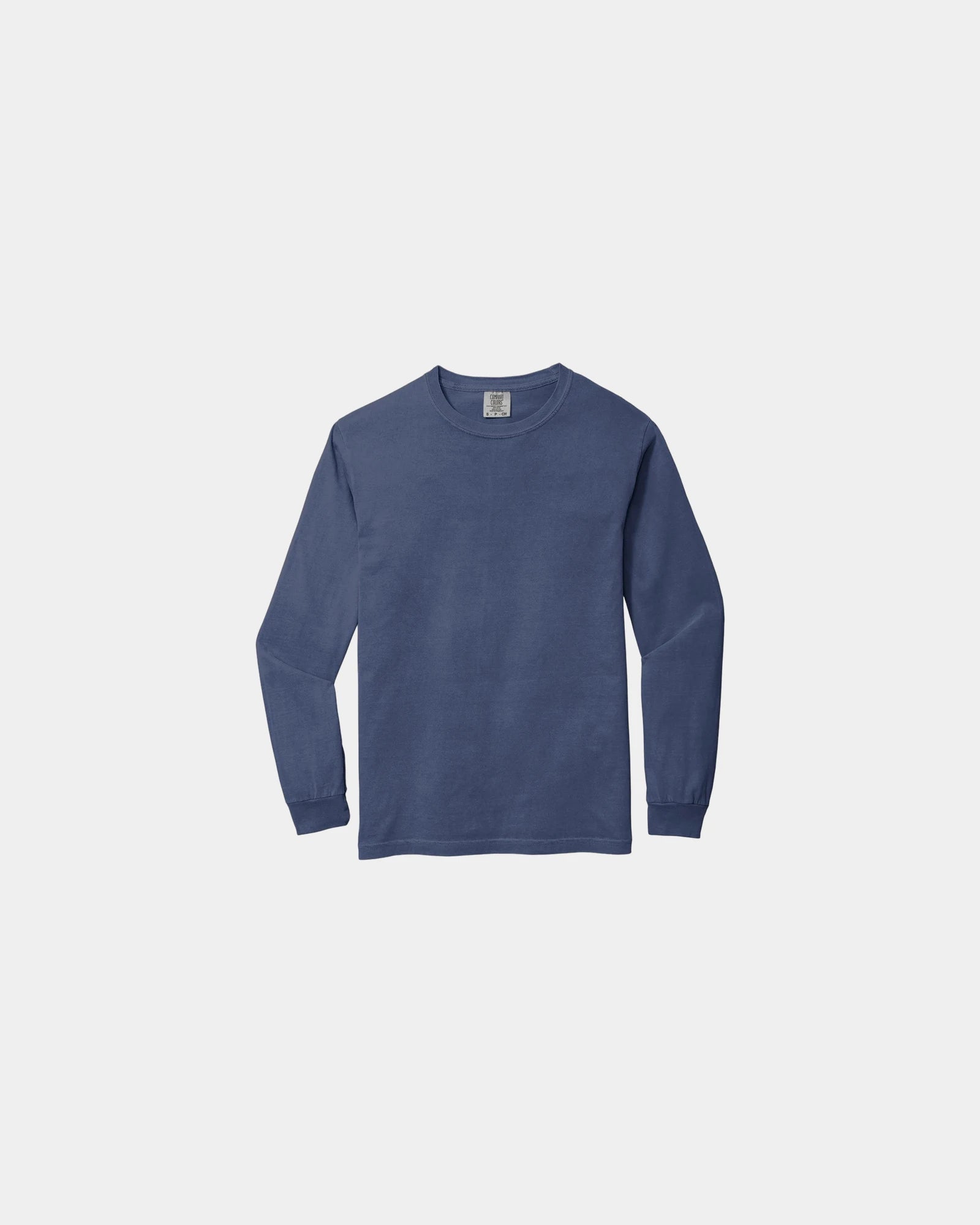 Custom heavyweight ring spun long sleeve tee - China Blue