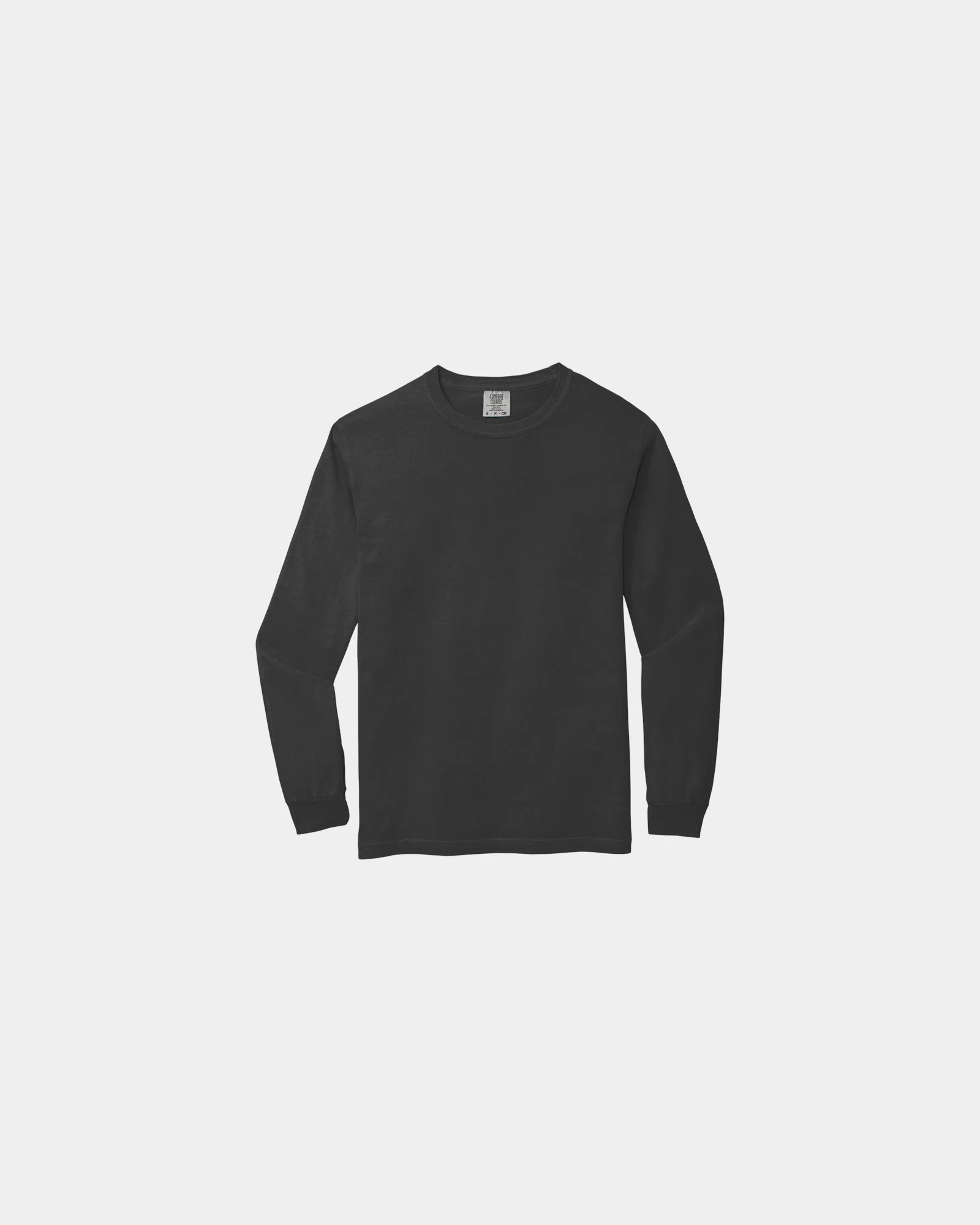 Custom heavyweight ring spun long sleeve tee - Graphite