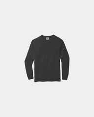 Custom heavyweight ring spun long sleeve tee - Graphite