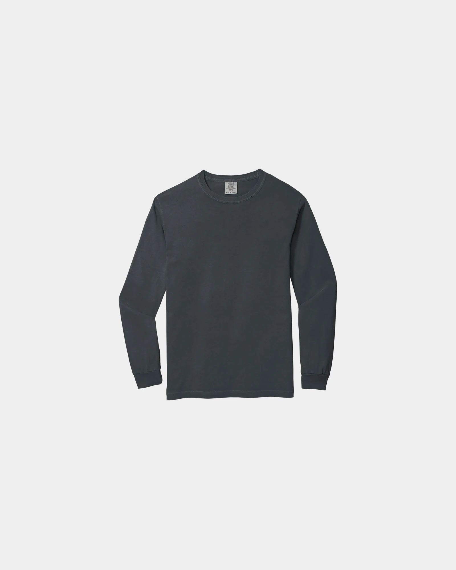 Custom heavyweight ring spun long sleeve tee - Denim