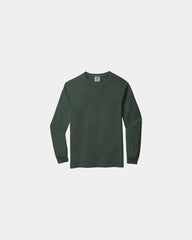 Custom heavyweight ring spun long sleeve tee - Blue Spruce