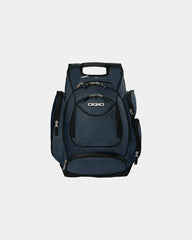 Custom laptop organizer backpack with 17" sleeve - Indigo
