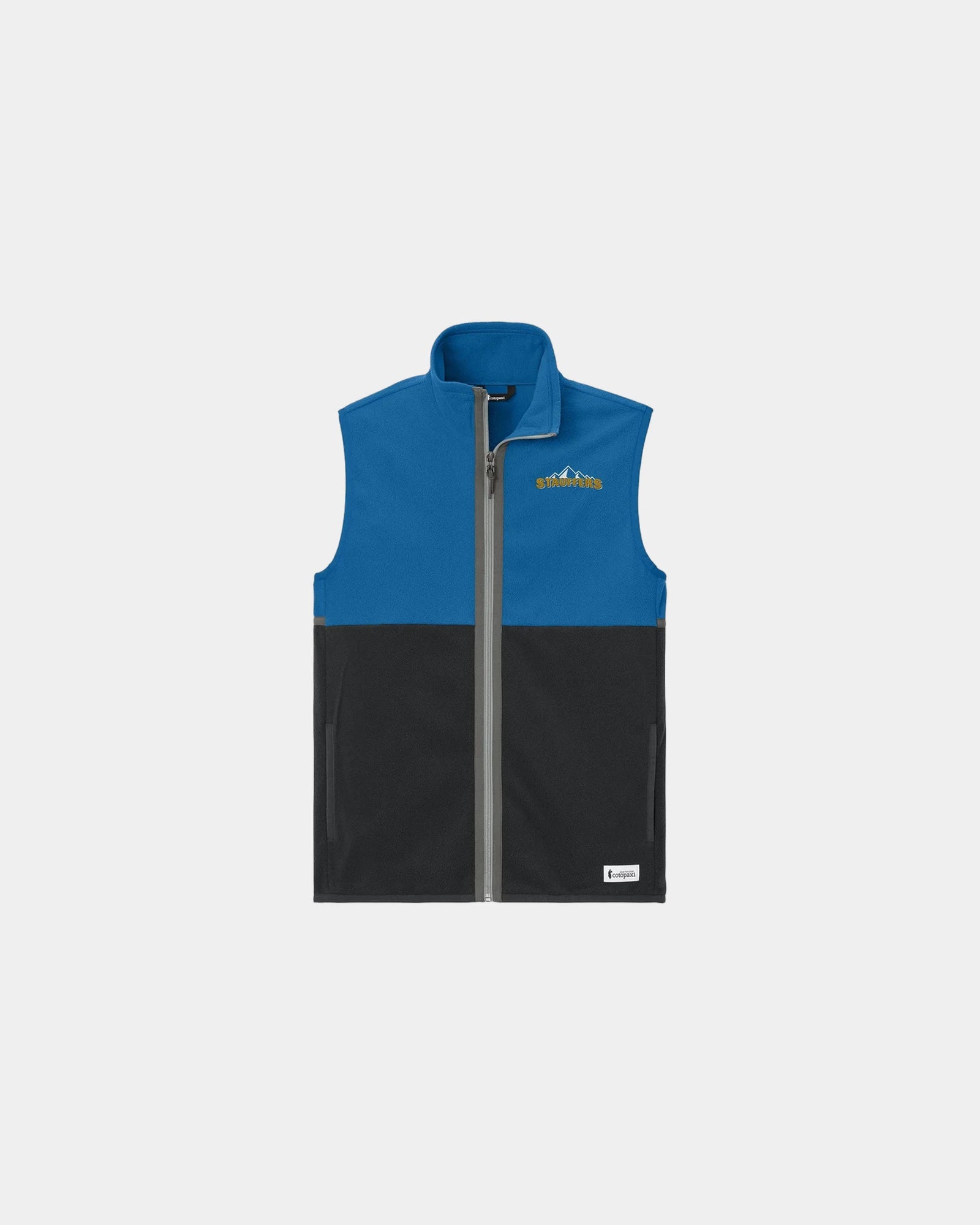 Custom recycled polyester fleece vest for teams - Atlantic/ Black
