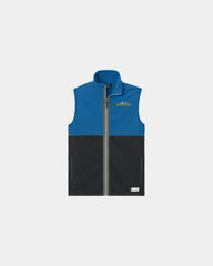 Custom recycled polyester fleece vest for teams - Atlantic/ Black