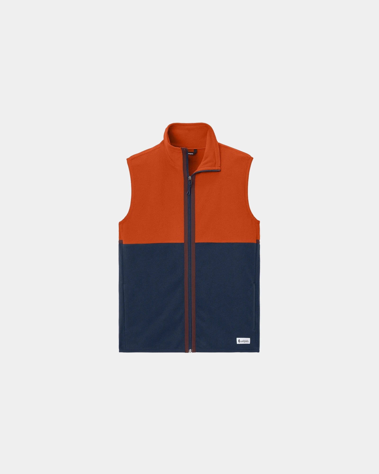 Custom recycled polyester fleece vest for teams - Canyon/ Maritime