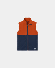 Custom recycled polyester fleece vest for teams - Canyon/ Maritime