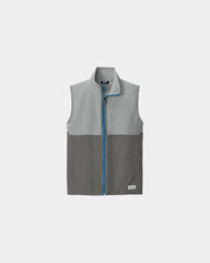 Custom recycled polyester fleece vest for teams - Smoke/ Cinder