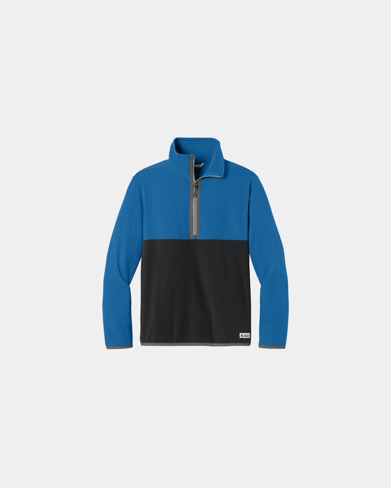 Custom recycled fleece 1/2-zip jacket for teams - Atlantic/ Black