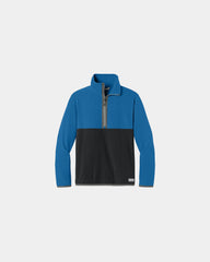 Custom recycled fleece 1/2-zip jacket for teams - Atlantic/ Black