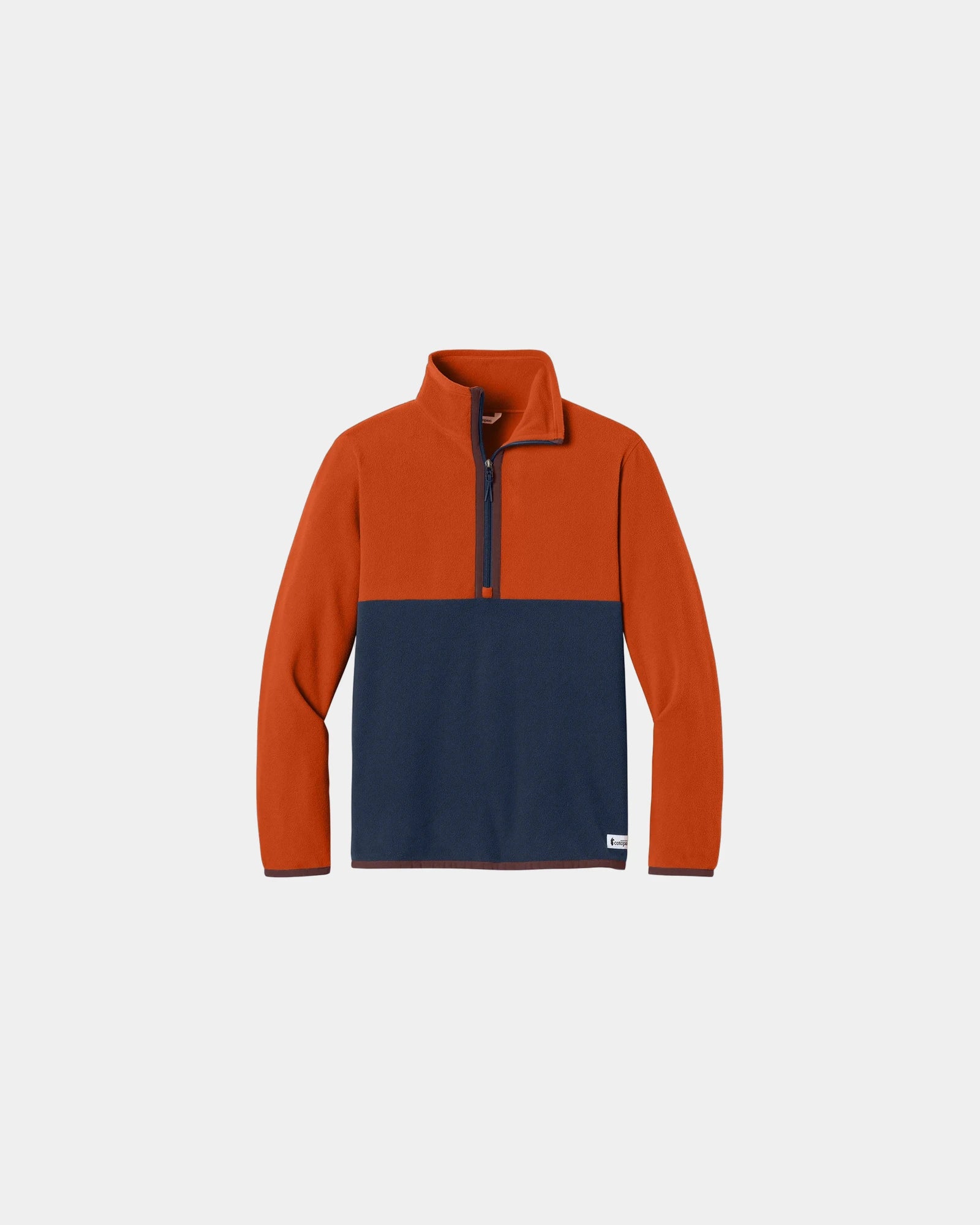 Custom recycled fleece 1/2-zip jacket for teams - Canyon/ Maritime