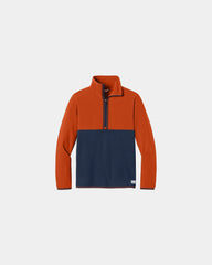 Custom recycled fleece 1/2-zip jacket for teams - Canyon/ Maritime