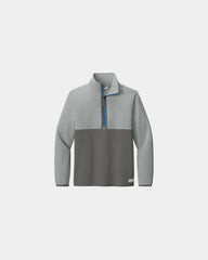 Custom recycled fleece 1/2-zip jacket for teams - Smoke/ Cinder