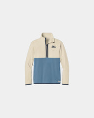 Custom recycled fleece 1/2-zip jacket for teams - Cream/ Fjord