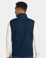 Custom polyester fleece vest with zippered pockets - River Blue Navy
