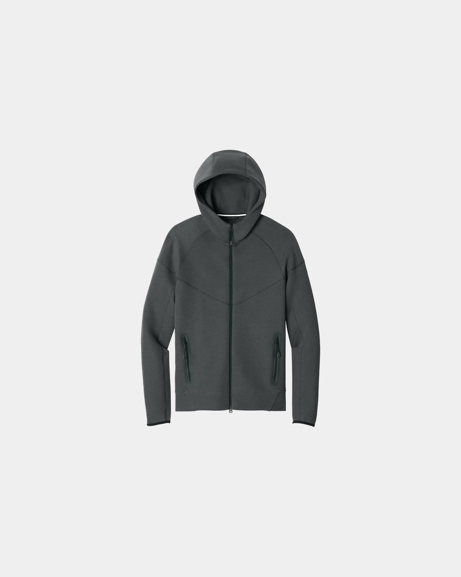 Custom Nike fleece full-zip hoodie - Anthracite Heather