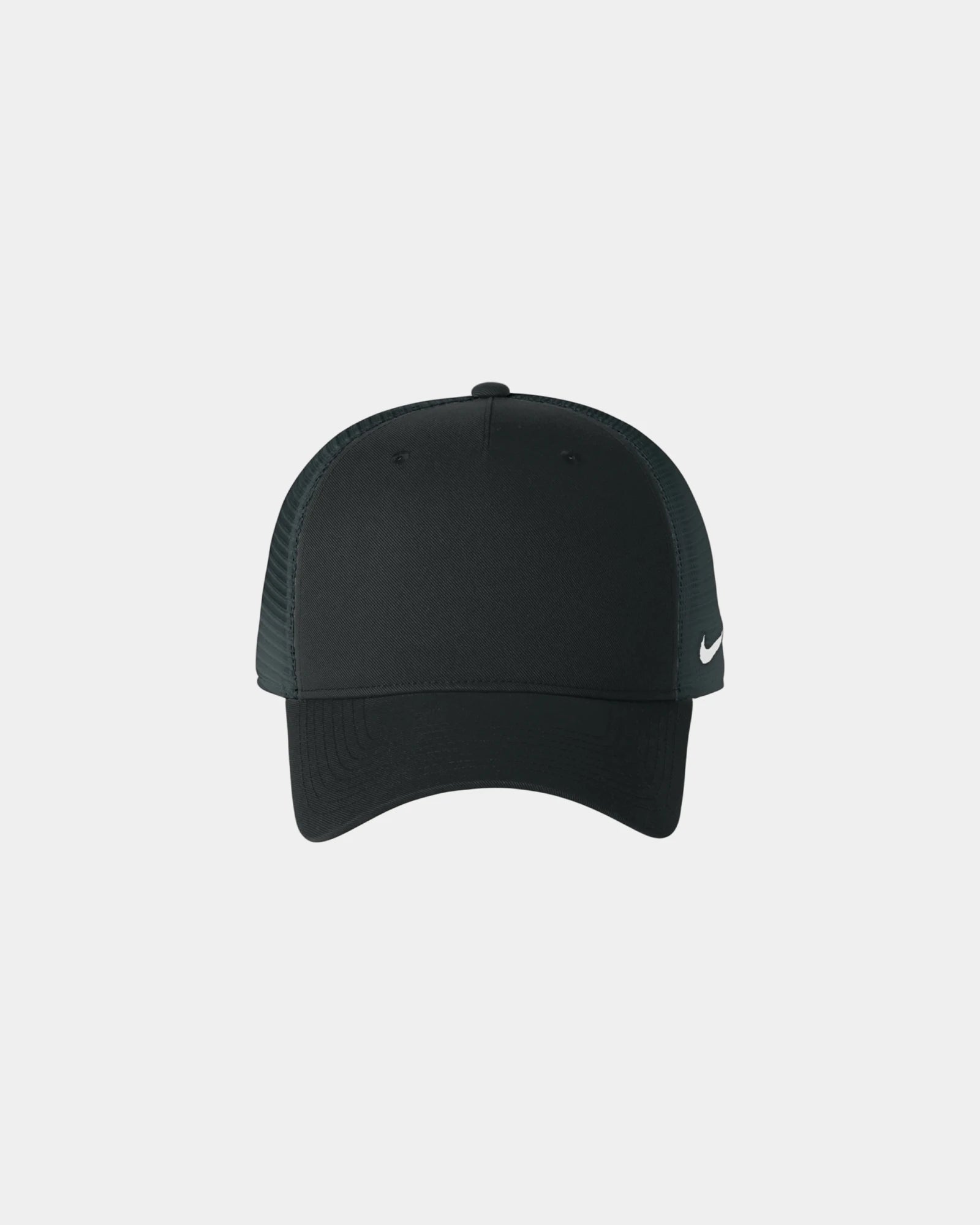 Custom recycled Nike trucker mesh snapback cap - Black/ Dark Grey