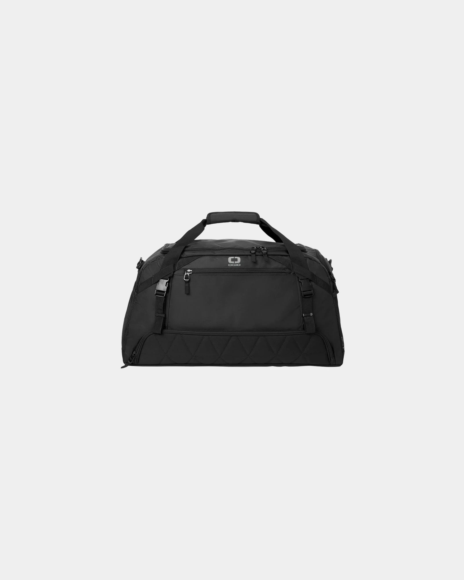 Custom 62.3L poly duffel bag with shoe compartment - Black