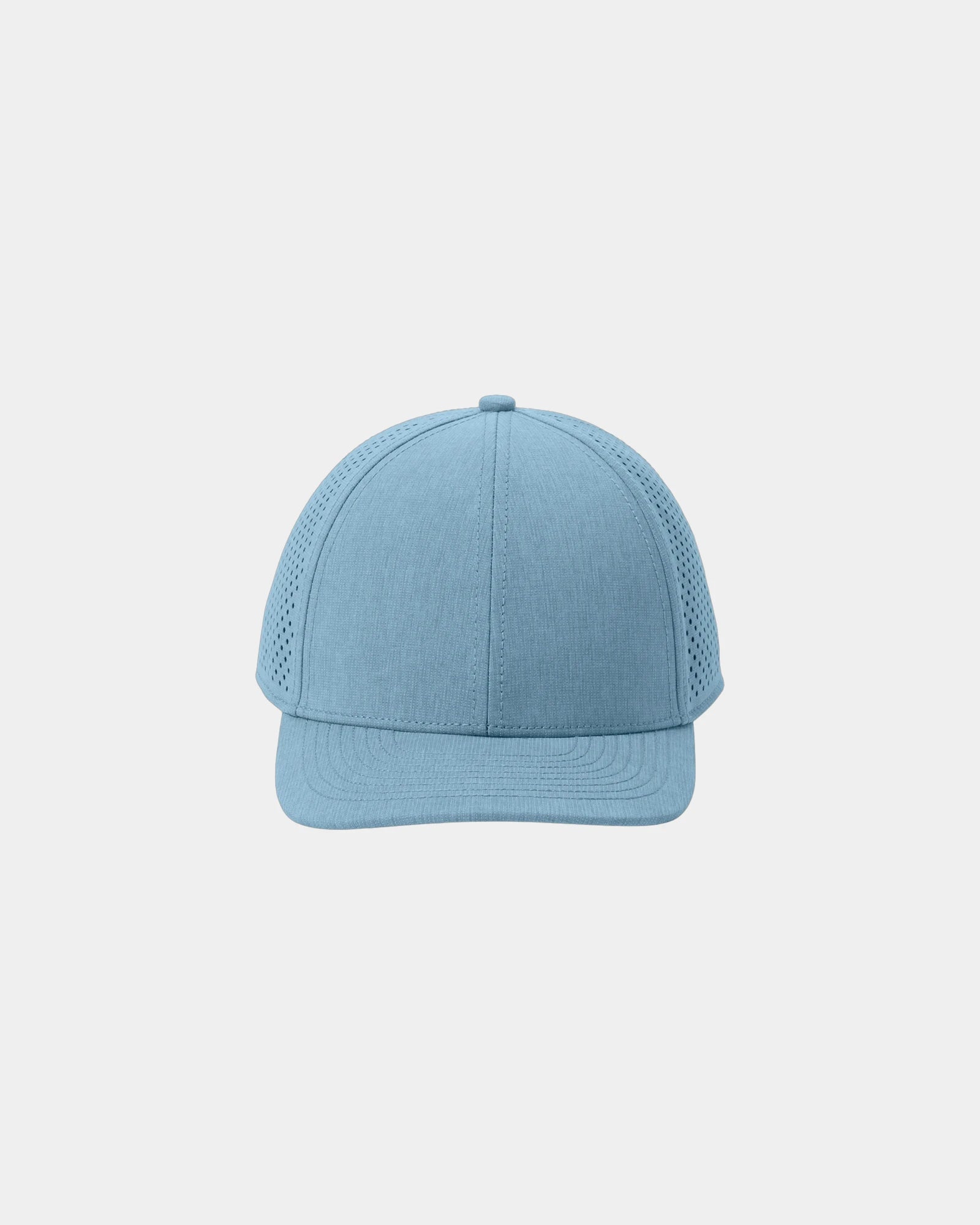 Custom water-repellent performance cap with snapback fit - Blue Mist Heather