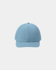 Custom water-repellent performance cap with snapback fit - Blue Mist Heather