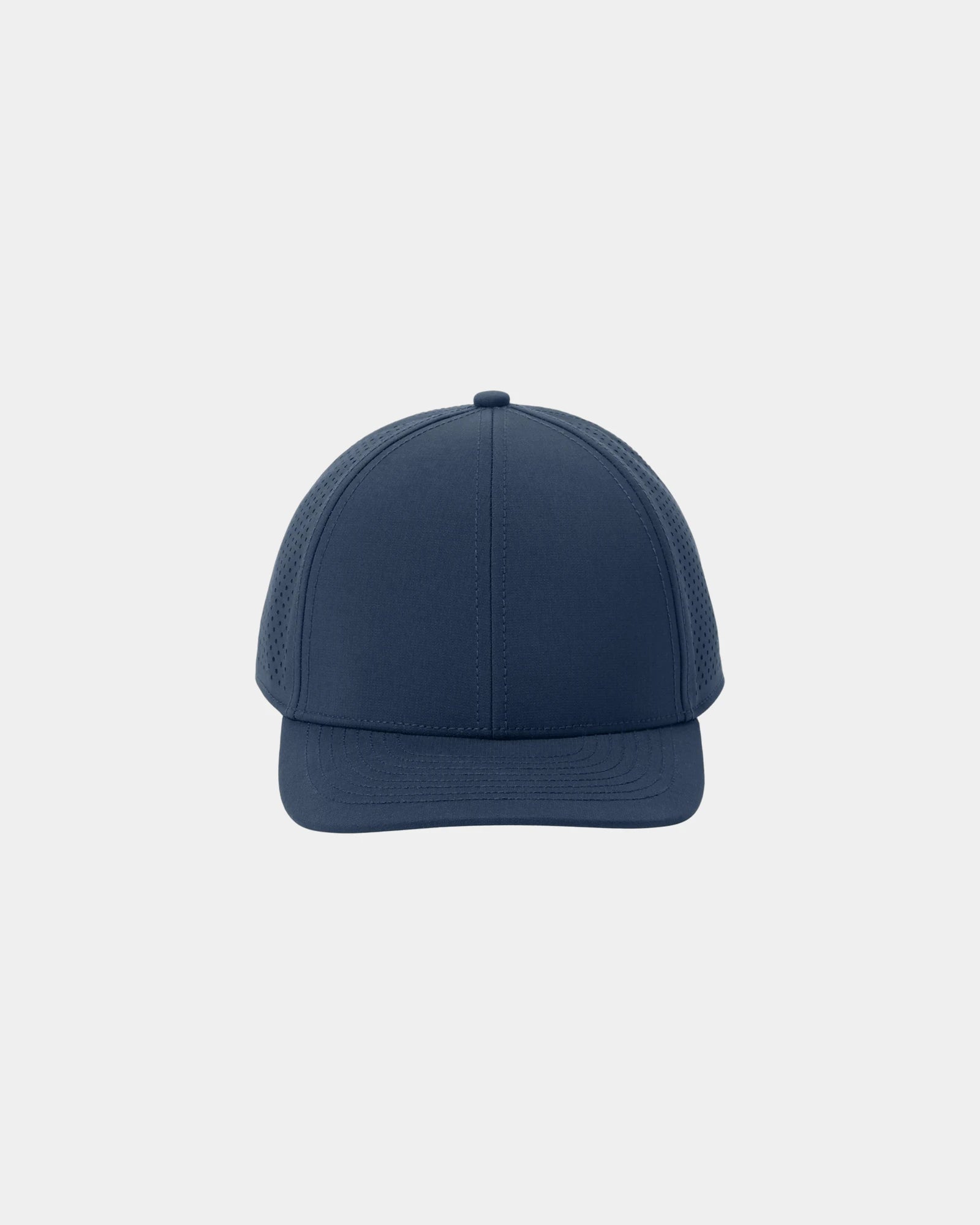 Custom water-repellent performance cap with snapback fit - River Blue Navy