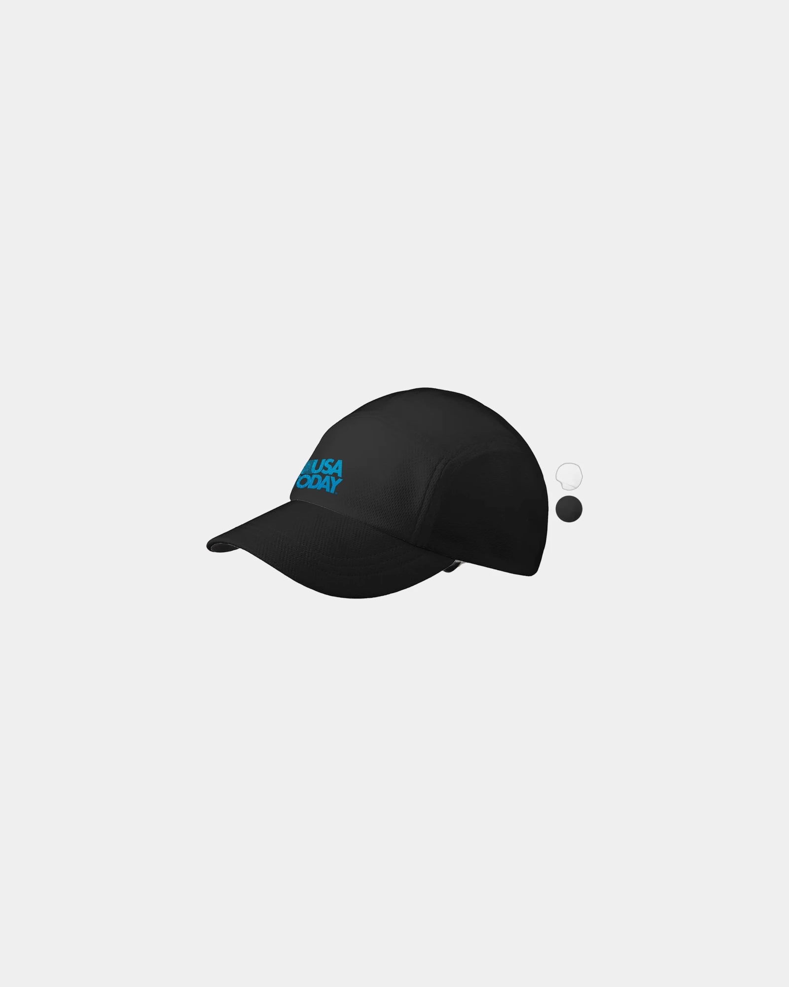 Custom mesh 5-panel cap with reflective accent - Blacktop
