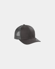 Custom mesh trucker cap with snapback closure - Black Heather