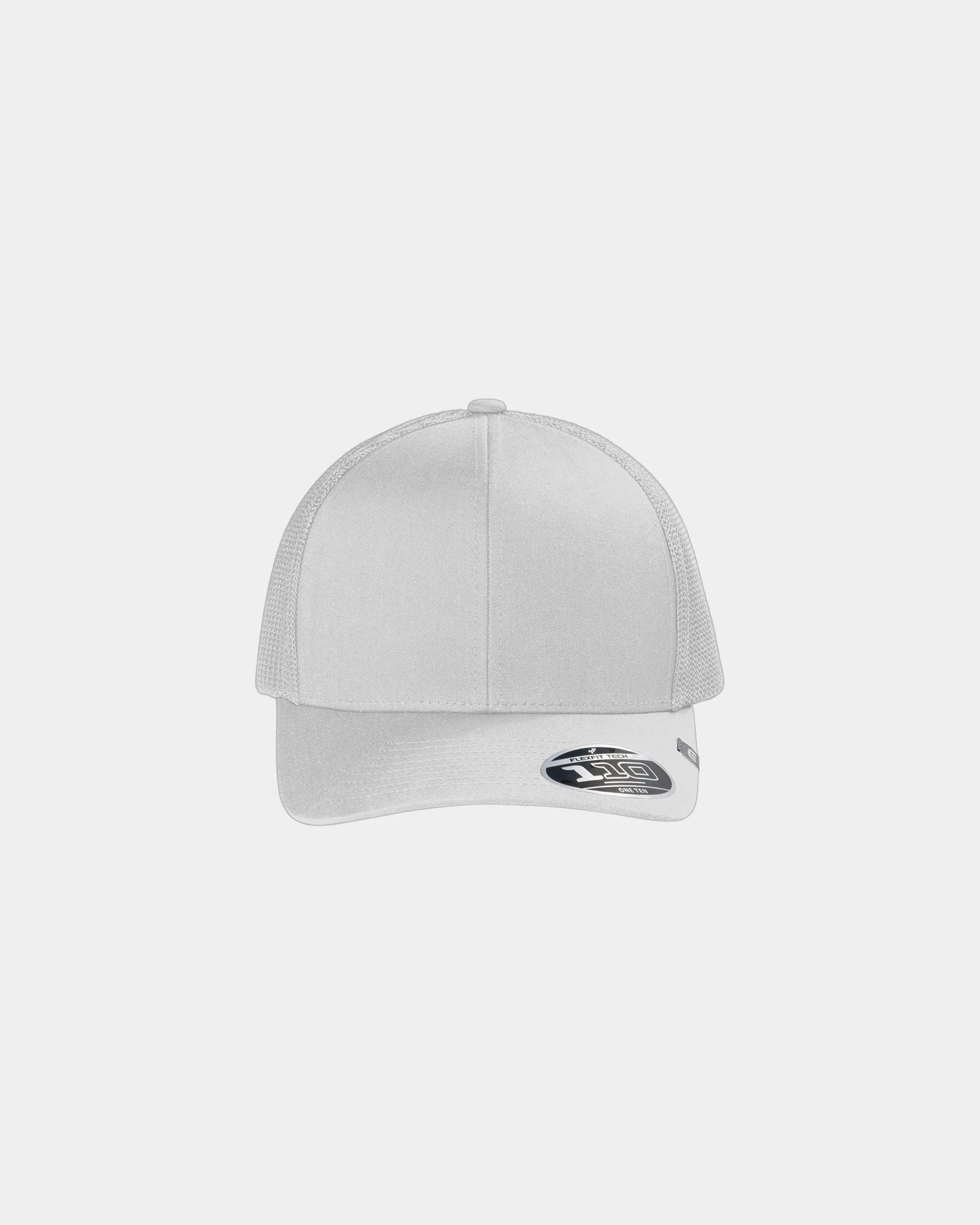 Custom mesh trucker cap with snapback closure - White
