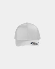 Custom mesh trucker cap with snapback closure - White