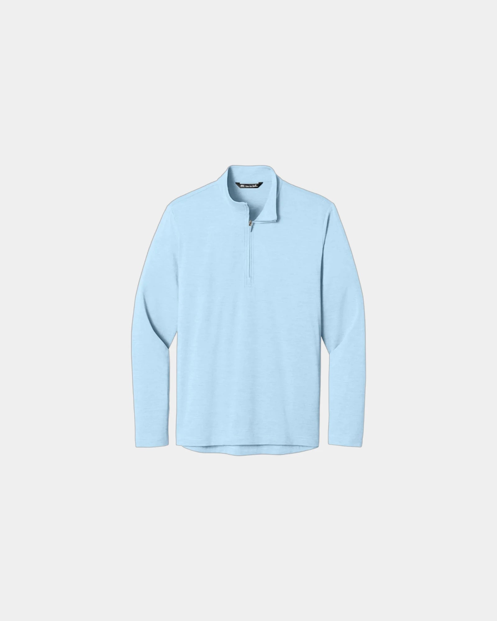 Custom moisture-wicking 1/4-zip pullover for men - Airy Blue Heather