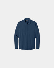 Custom moisture-wicking 1/4-zip pullover for men - Navy Heather