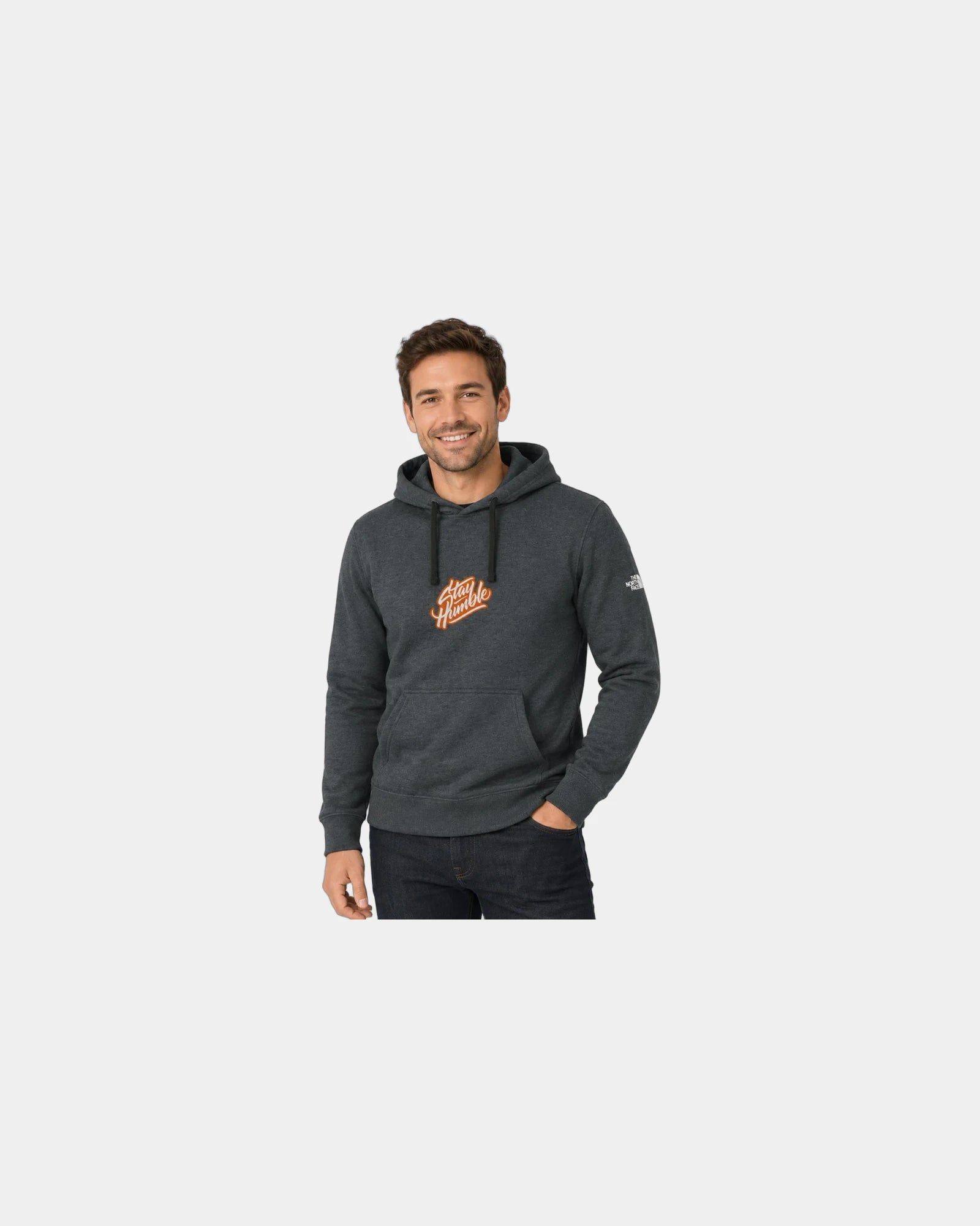 Custom recycled polyester pullover hoodie The North Face - Tnf Black Heather
