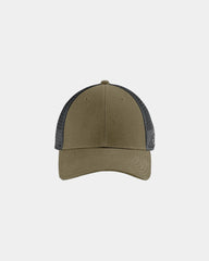 Custom cotton canvas trucker cap The North Face - Burnt Olive Green/ Asphalt Grey