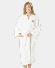 Custom cotton terry loop 48" bath robe - White