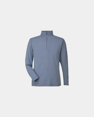 Custom UPF 40+ quarter-zip pullover for teams - Faded Navy