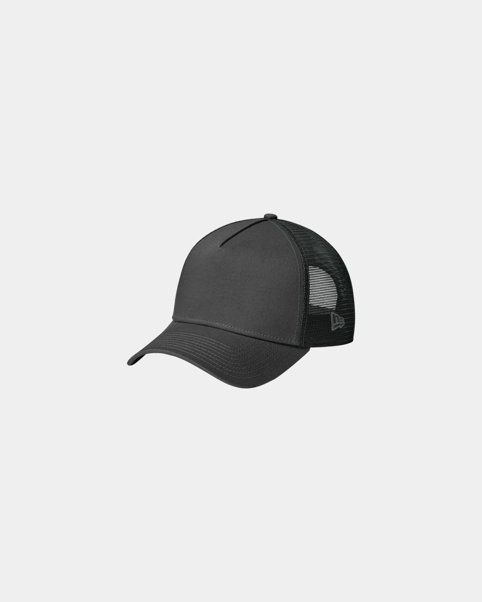 Custom cotton twill New Era Snapback Trucker Cap - Flag Graphite/ Black