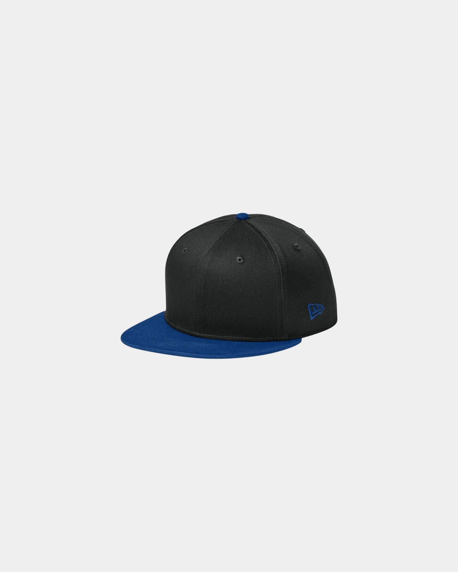 Custom cotton snapback cap New Era 9FIFTY flat bill - Flag Black/ Royal