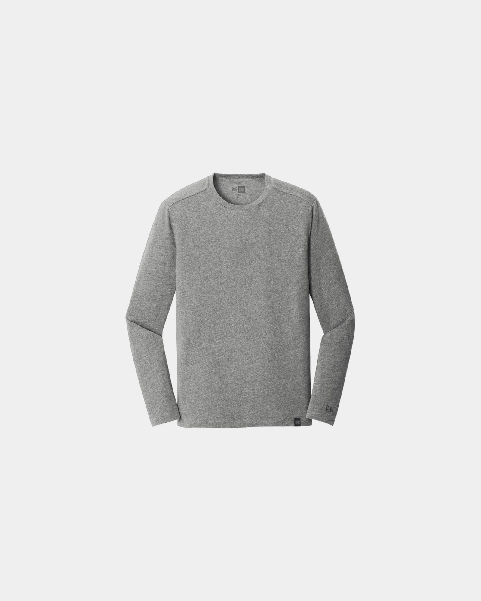 Custom long sleeve tee New Era Heritage Blend Crew - Shadow Grey Heather